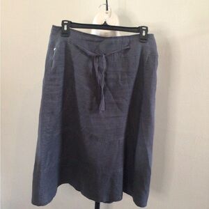 NewMan vintage linen skirt size small in grey